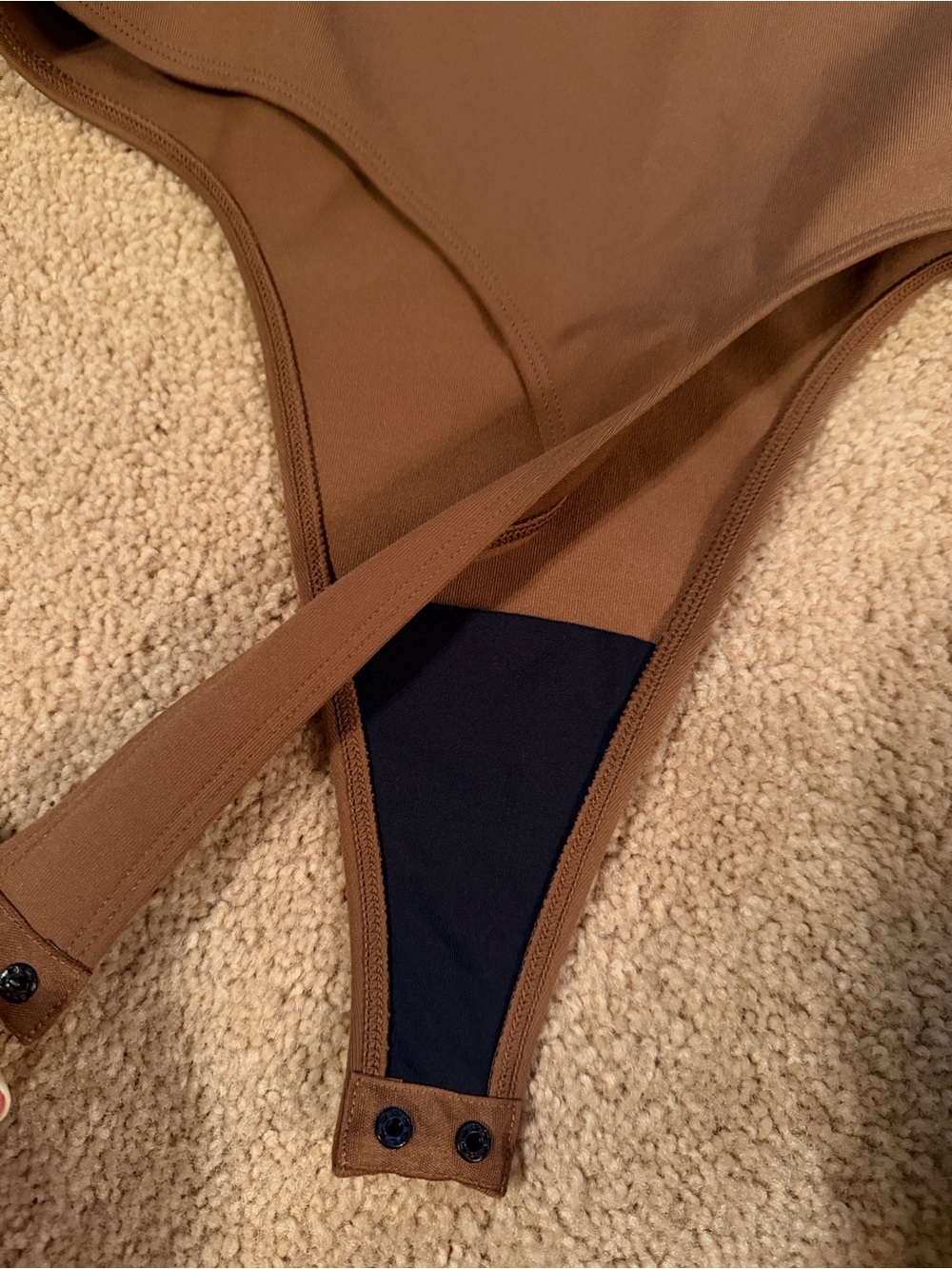 Sleek Brown One-Piece Bodysuit - Picture 6 of 6